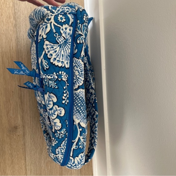 Vera Bradley Blue Paisley Backpack White School Adult Teen College Laptop Pocket - Picture 8 of 14